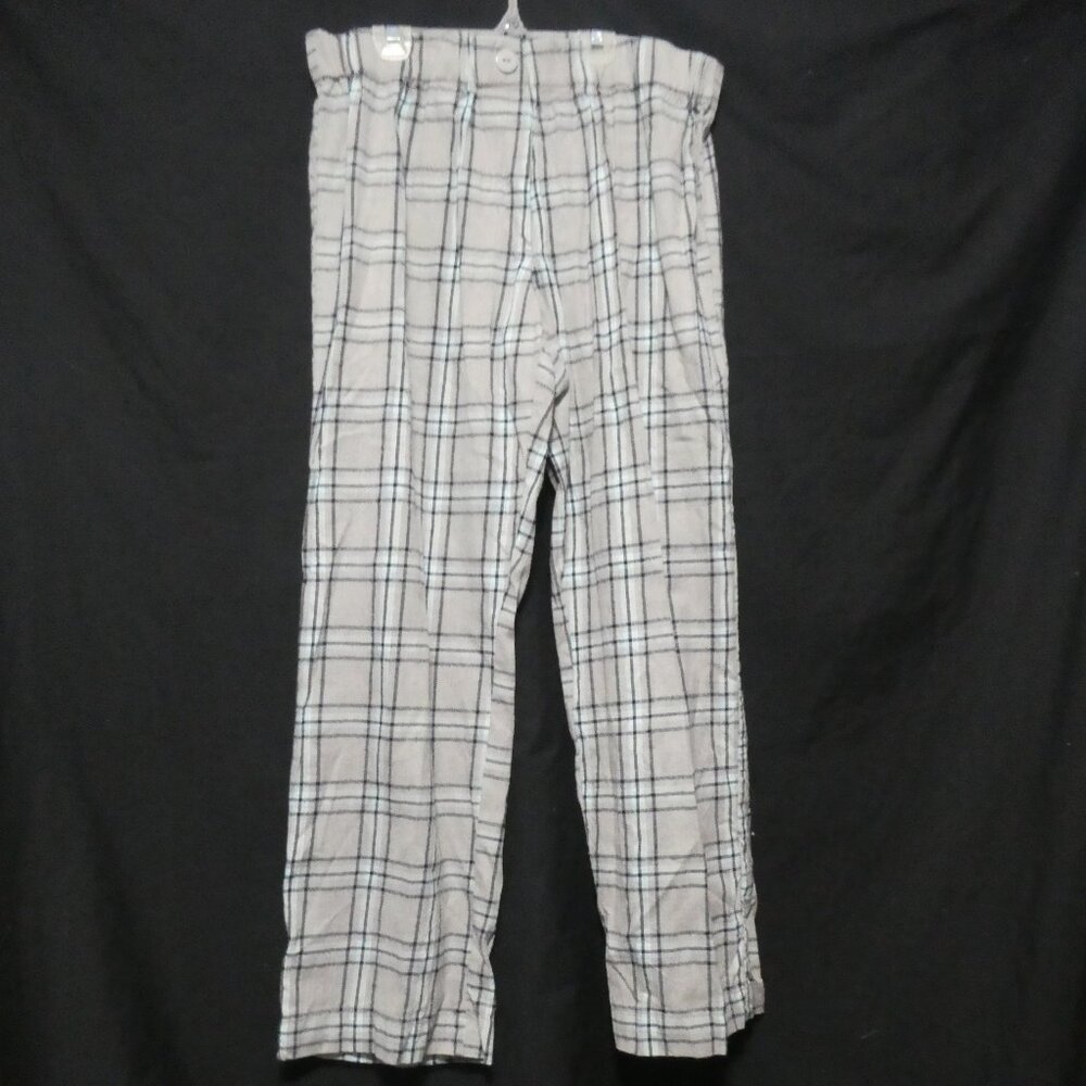 Plaid Flannel Lounge Pants | Front Button Detail | Stretchy Waistband | Unisex
